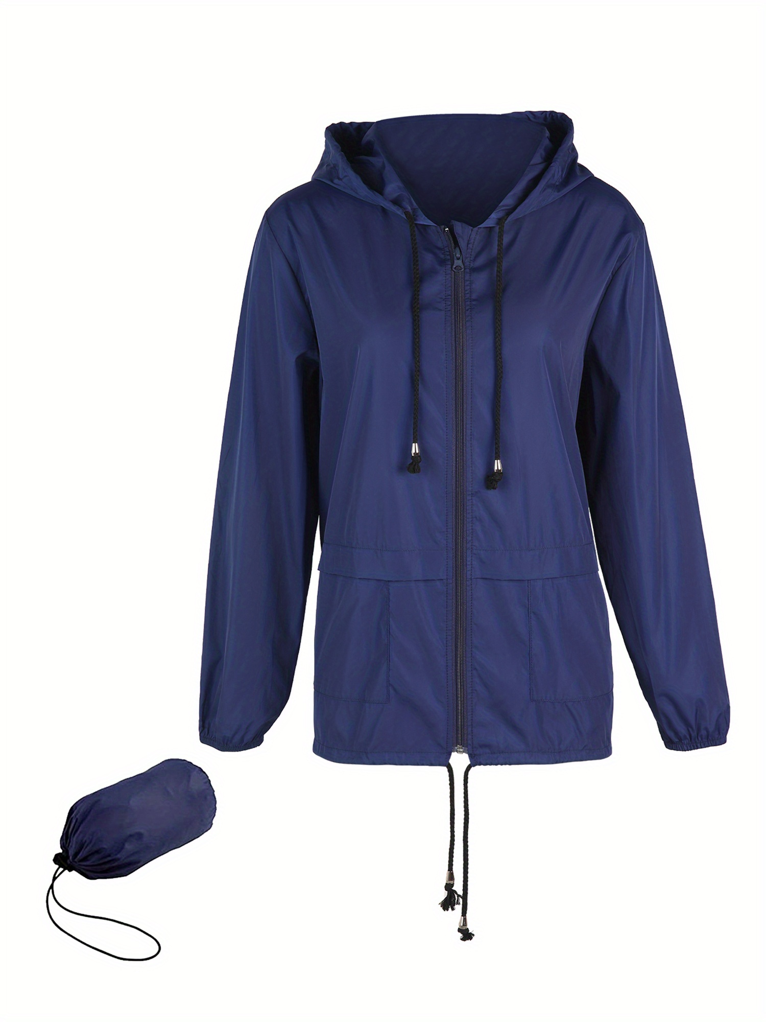 Waterproof Windbreaker Jacket Women's Plus Packable Rain