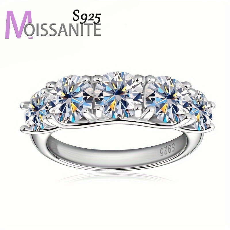 

925 3.6 Moissanite Row -end For Men And Women 's Day New Box