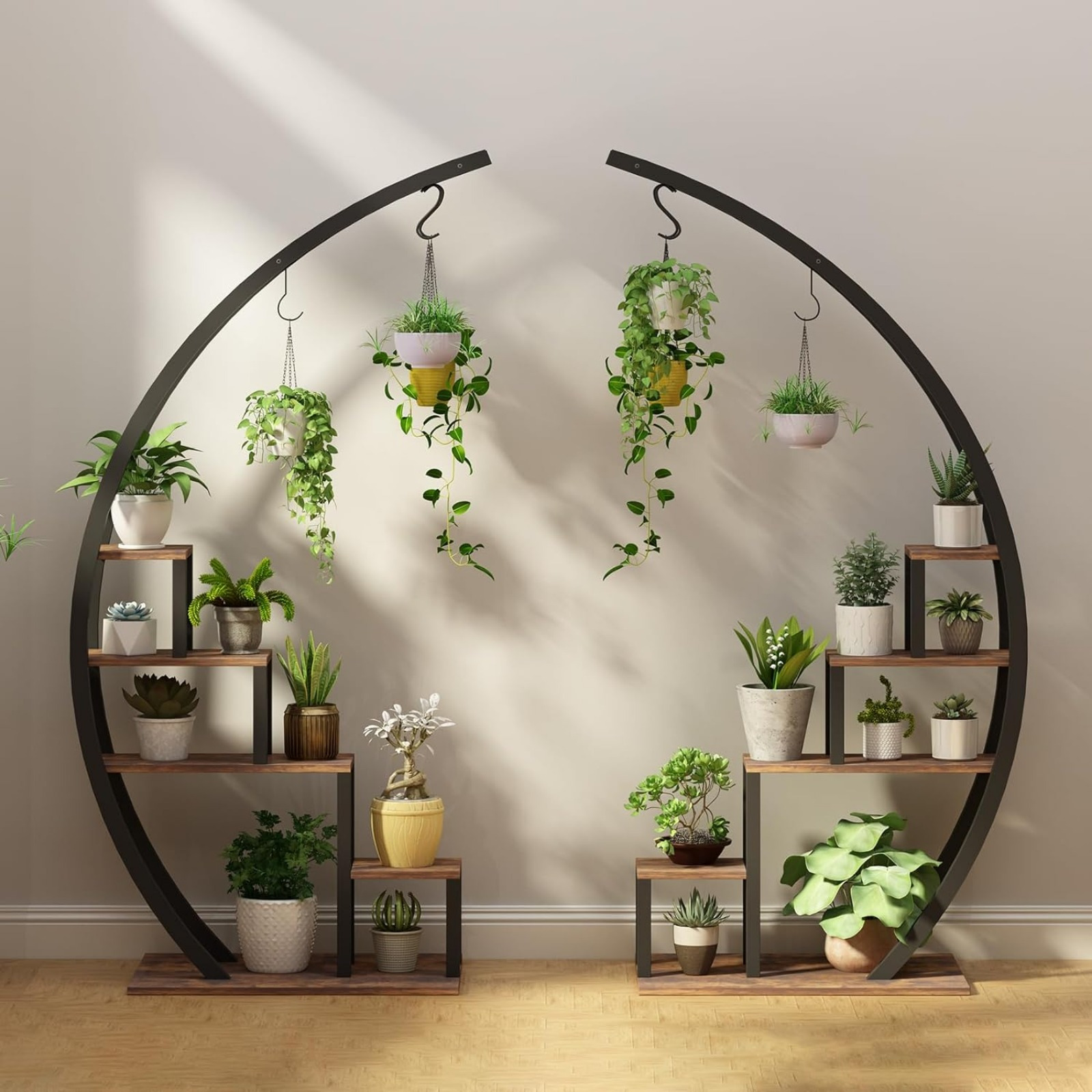 5 tier flower plant stand indoor 1 set 2 pack half moon - Temu