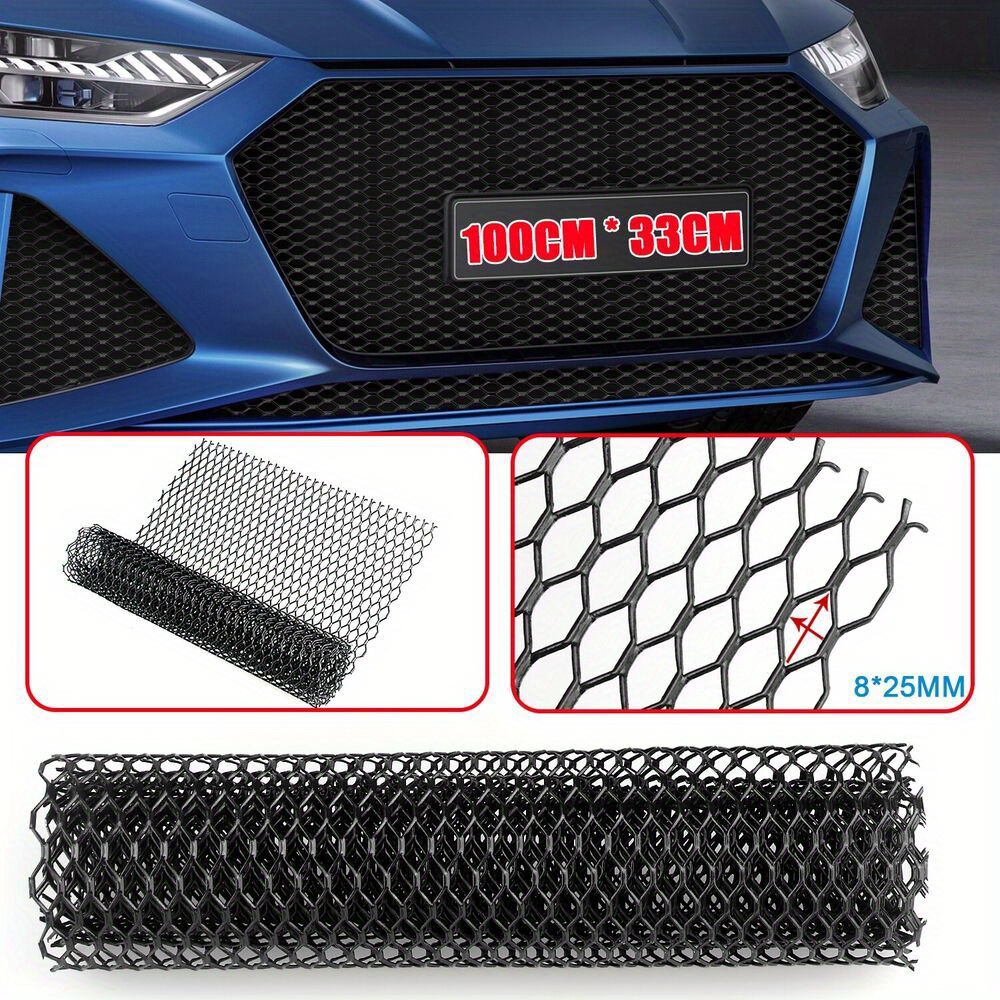 

Universal Aluminum Grill - 40''x13'' Car Bumper Fender Vent Grille Net For Front Placement Options