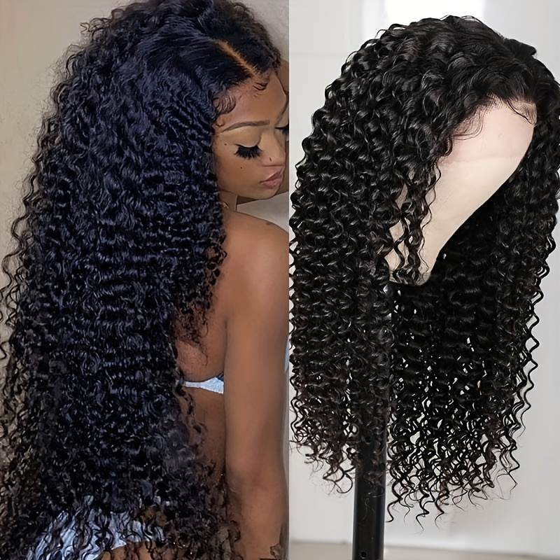 

13x4 Deep Wave Lace Front Wigs Human Hair 200% Density Deep Wave Frontal Wigs Human Hair Hd Lace Curly Wigs For Women Pre Plucked With Baby Hair Curly Lace Front Wig Human Hair