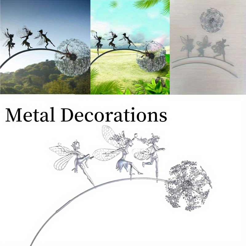 

Metal Decoration, Garden Floor Decoration, Flower Fairy Dancing With Dandelions, Courtyard Art Sculpture, Stainless Steel Statue, Holiday Decoration, Outdoor Courtyard Christmas Gift