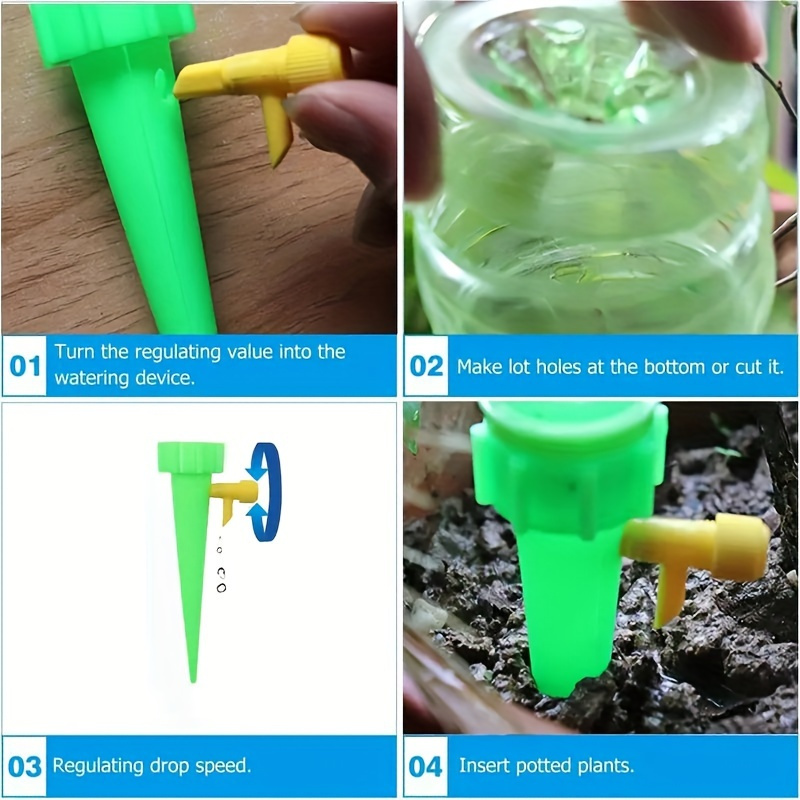 10 Pcs/pack Self-watering Spikes: Adjustable Plant Watering Spikes With ...