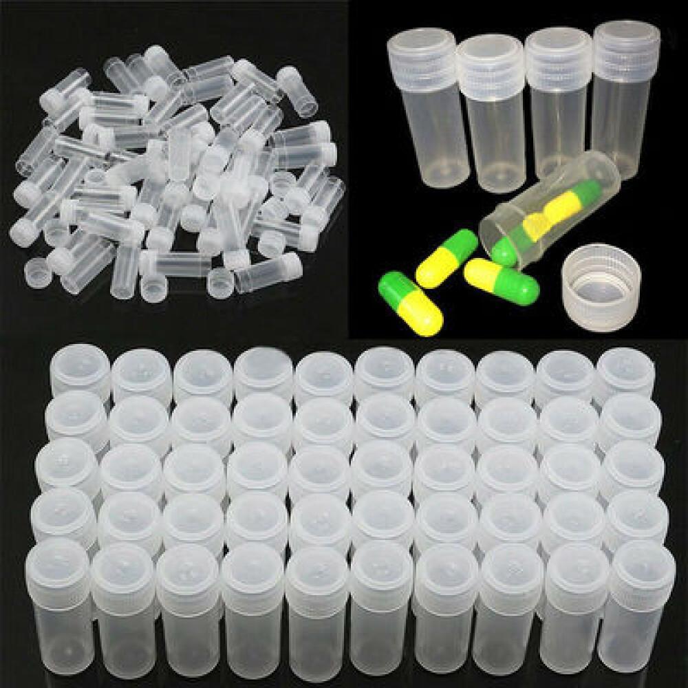 

50pcs 5ml Plastic Sample Bottles - , Portable, And - & Research , , And Organization