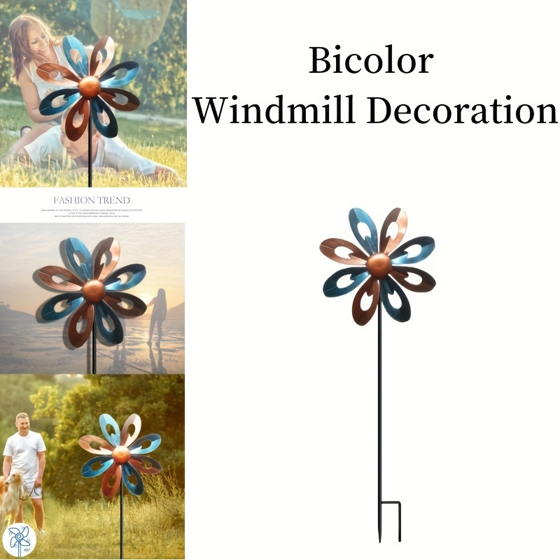 

Plugs, Windmills, Wind Turbines, Dual Color Decorations, Suitable For Courtyard Decoration, Garden Decoration, Outdoor Decoration, Can Be Given As Gifts To Family And Friends