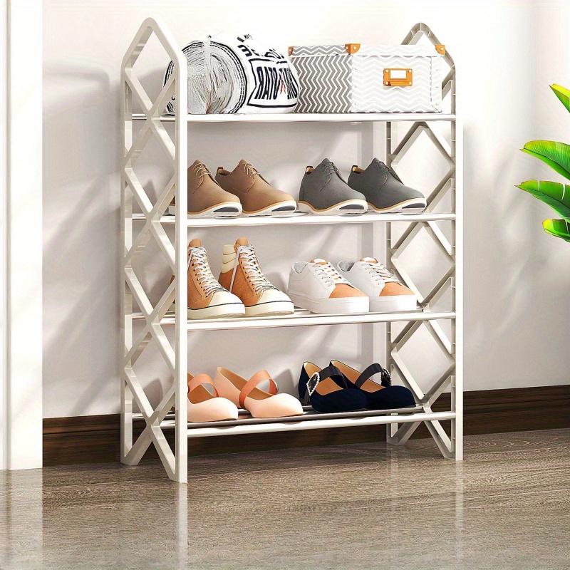 

Elegant And Modern Metal Shoe Rack: Perfect For Apartment Dormitories Or Living Rooms - No Battery Required