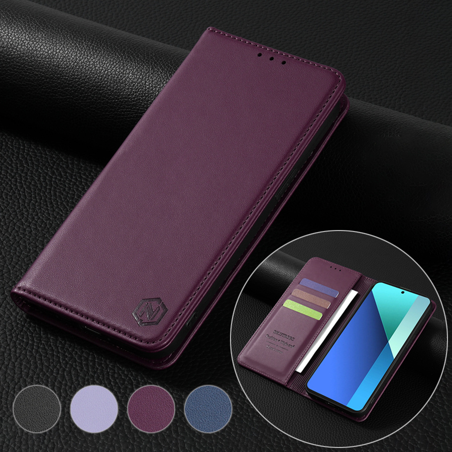Husă pentru telefon: Portofel de înaltă calitate cu slot pentru card, suport, magnet puternic, flip din piele artificială pentru Xiaomi Redmi Note 13 Pro+ 12S 11 Pro 11S 10 9 Pro 8T 7 Redmi 13C 12 12C 10C 9A 9C 9T Xiaomi 13T 11T Poco X6 C65 M6 Pro X5 M5s M3 Pro, husă de protecție rezistentă la