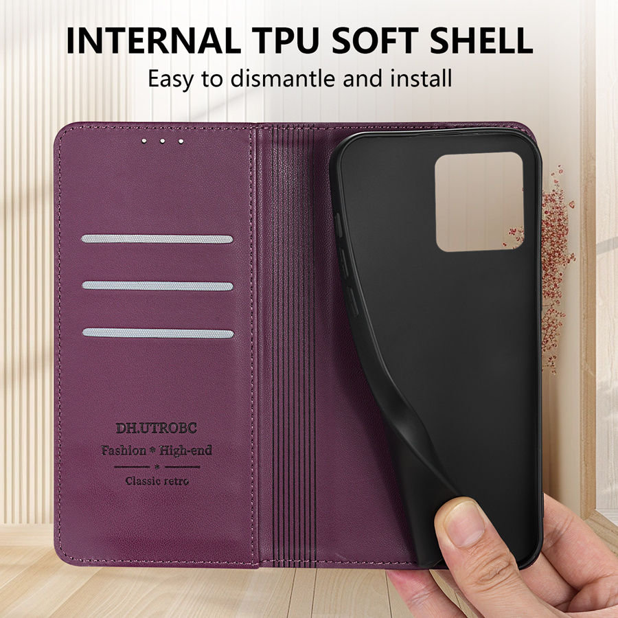Husă pentru telefon: Portofel de înaltă calitate cu slot pentru card, suport, magnet puternic, flip din piele artificială pentru Xiaomi Redmi Note 13 Pro+ 12S 11 Pro 11S 10 9 Pro 8T 7 Redmi 13C 12 12C 10C 9A 9C 9T Xiaomi 13T 11T Poco X6 C65 M6 Pro X5 M5s M3 Pro, husă de protecție rezistentă la