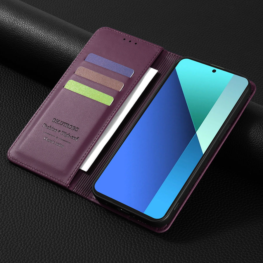 Husă pentru telefon: Portofel de înaltă calitate cu slot pentru card, suport, magnet puternic, flip din piele artificială pentru Xiaomi Redmi Note 13 Pro+ 12S 11 Pro 11S 10 9 Pro 8T 7 Redmi 13C 12 12C 10C 9A 9C 9T Xiaomi 13T 11T Poco X6 C65 M6 Pro X5 M5s M3 Pro, husă de protecție rezistentă la