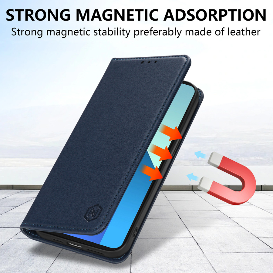 Husă pentru telefon: Portofel de înaltă calitate cu slot pentru card, suport, magnet puternic, flip din piele artificială pentru Xiaomi Redmi Note 13 Pro+ 12S 11 Pro 11S 10 9 Pro 8T 7 Redmi 13C 12 12C 10C 9A 9C 9T Xiaomi 13T 11T Poco X6 C65 M6 Pro X5 M5s M3 Pro, husă de protecție rezistentă la