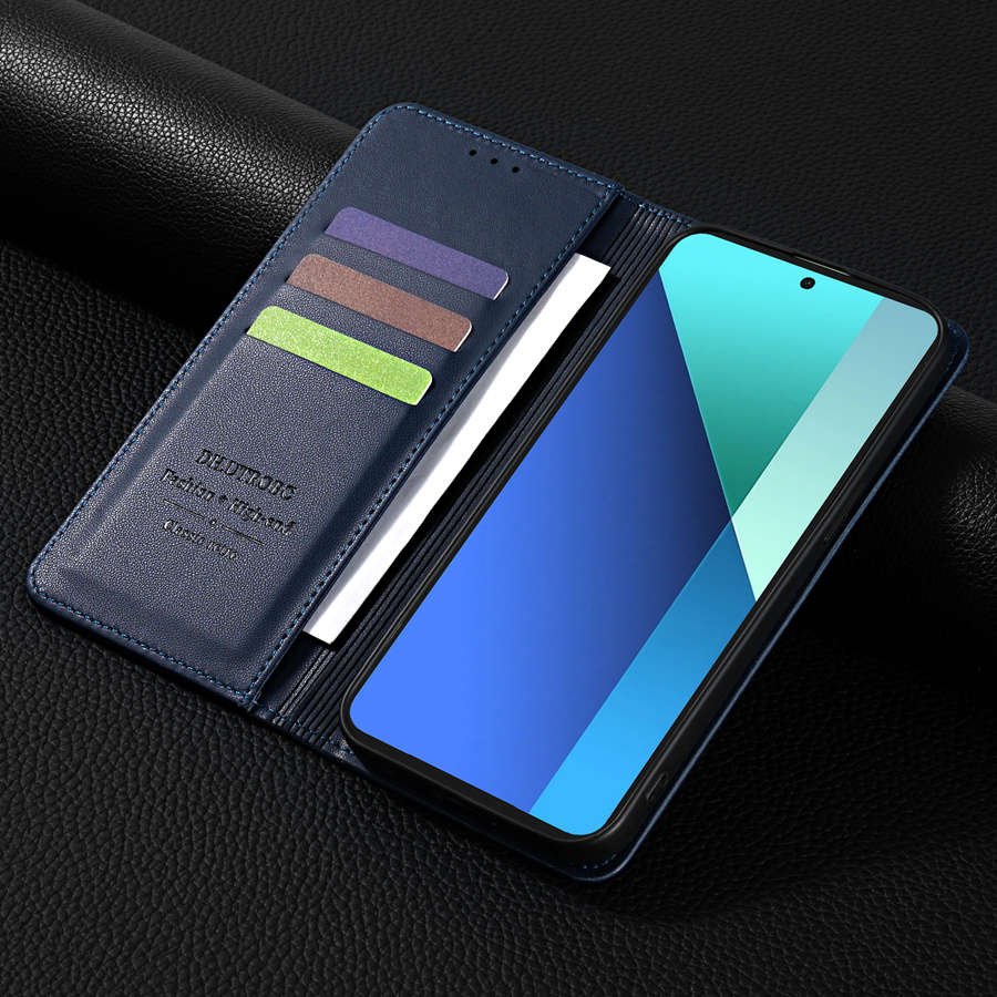 Husă pentru telefon: Portofel de înaltă calitate cu slot pentru card, suport, magnet puternic, flip din piele artificială pentru Xiaomi Redmi Note 13 Pro+ 12S 11 Pro 11S 10 9 Pro 8T 7 Redmi 13C 12 12C 10C 9A 9C 9T Xiaomi 13T 11T Poco X6 C65 M6 Pro X5 M5s M3 Pro, husă de protecție rezistentă la