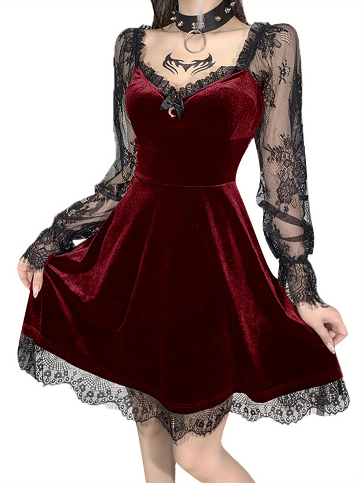 women's elegant gothic victorian medieval fantasy dress with flared sleeves  & square neck - green & golden hem, corset-inspired top, machine washable -  , cosplay, halloween party costume (s-xxl) - , fairy,