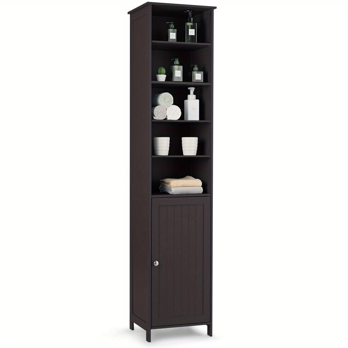 

Multigot 72" Bathroom Tall Floor Storage Cabinet Freestand Shelving Display Brown