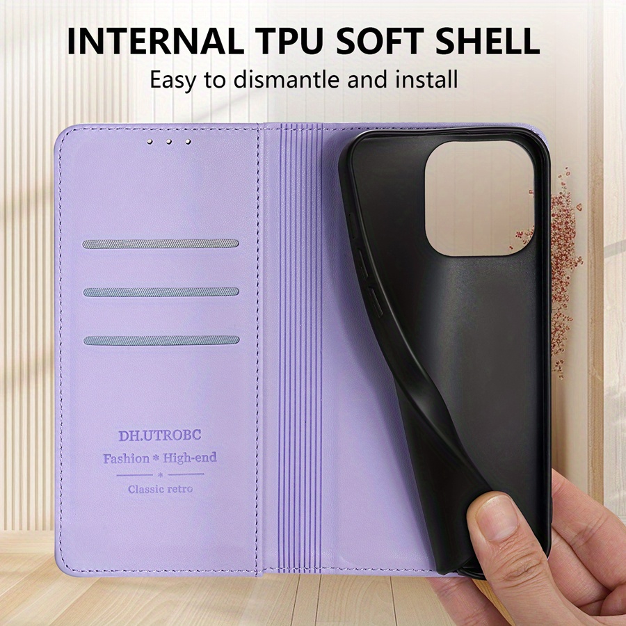 [Popular Choice] Wallet High-quality with Card Slot Kickstand Strong Magnetic Flip Artificial leather Case for iPhone 15 Pro Max 15 Plus 14 Pro Max 13 Mini 12 11 X XS XR XS Max SE 2022 SE 2020 8 7 6 6s Plus Business Shockproof Protective Cover