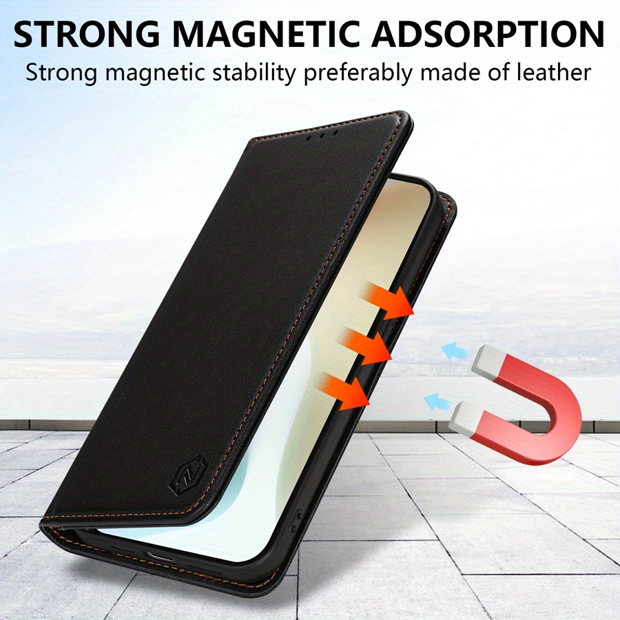 [Popular Choice] Wallet High-quality with Card Slot Kickstand Strong Magnetic Flip Artificial leather Case for iPhone 15 Pro Max 15 Plus 14 Pro Max 13 Mini 12 11 X XS XR XS Max SE 2022 SE 2020 8 7 6 6s Plus Business Shockproof Protective Cover