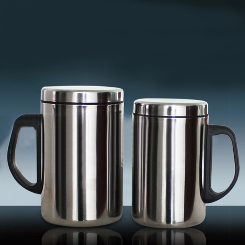 1pc stainless steel insulated travel mug with lid double wall vacuum cup mesh free ideal for rv   gift no electricity needed details 2