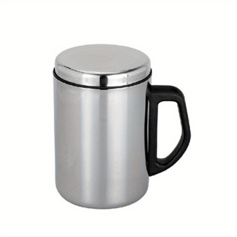 1pc stainless steel insulated travel mug with lid double wall vacuum cup mesh free ideal for rv   gift no electricity needed details 6