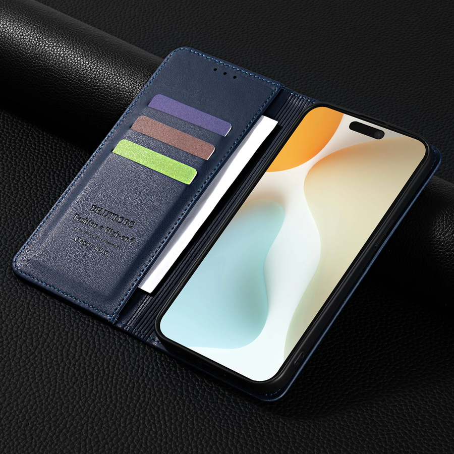[Popular Choice] Wallet High-quality with Card Slot Kickstand Strong Magnetic Flip Artificial leather Case for iPhone 15 Pro Max 15 Plus 14 Pro Max 13 Mini 12 11 X XS XR XS Max SE 2022 SE 2020 8 7 6 6s Plus Business Shockproof Protective Cover