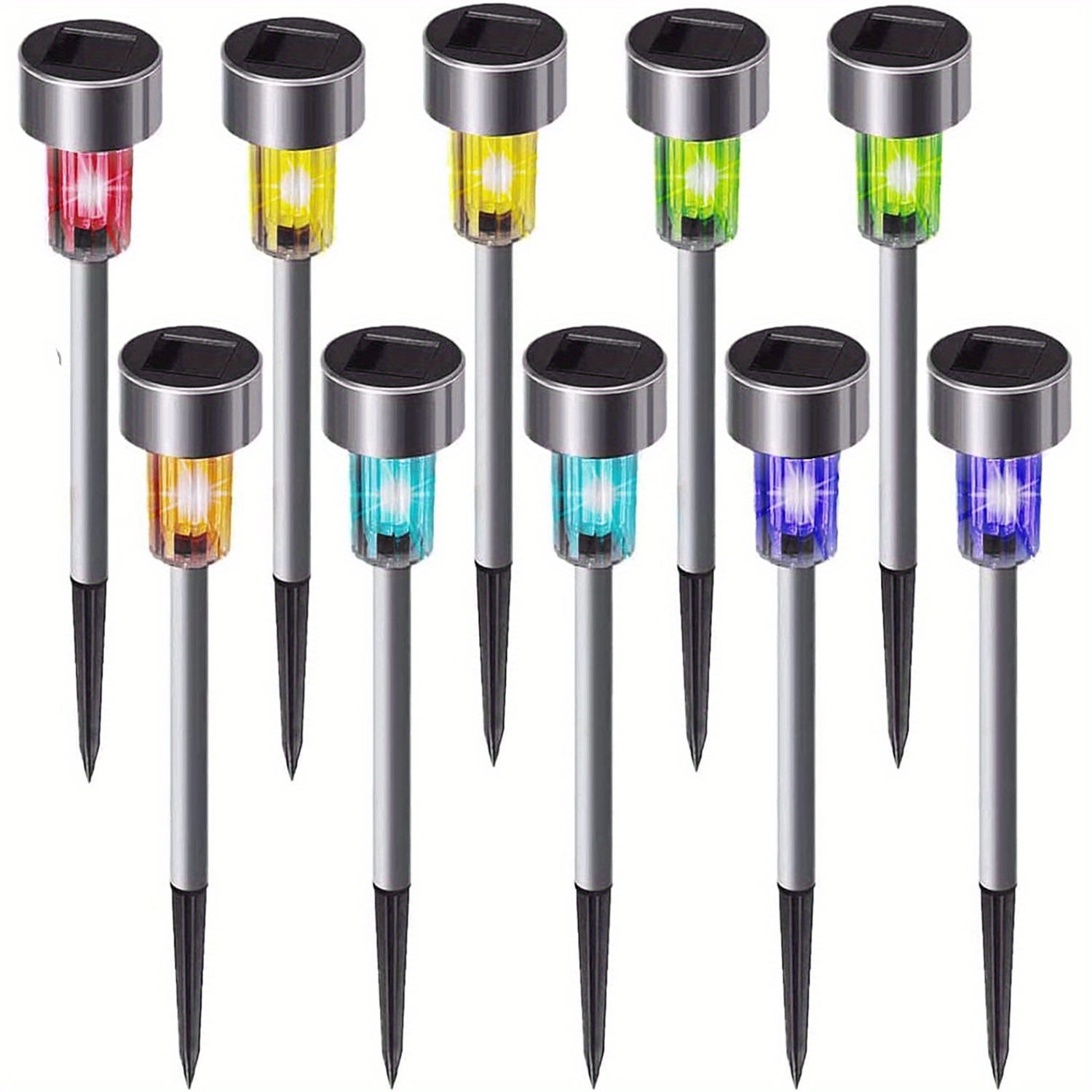 

20 Pack Solar Lights Outdoor Waterproof, Stainless Steel Led Landscape Lighting Outdoor Solar Lights For Outside For Pathway, Walkway, Patio, Yard, Lawn