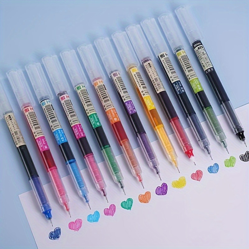 

8-pack Quick-dry Permanent Marker Pens - 0.5mm Fine Ink Pens - Essential For Students & Teachers