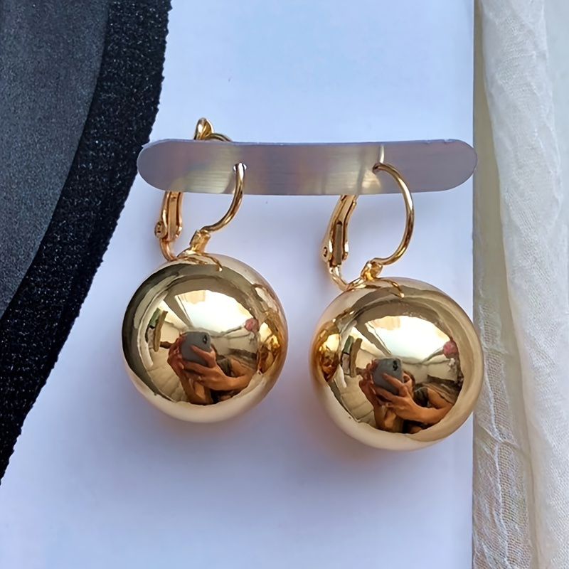 

1 Pair Bohemian Vintage Style Ball Drop Earrings, Dangle Accessories, Perfect Gift For Women And Friends, Elegant Jewelry With Velvet Pouch Packaging