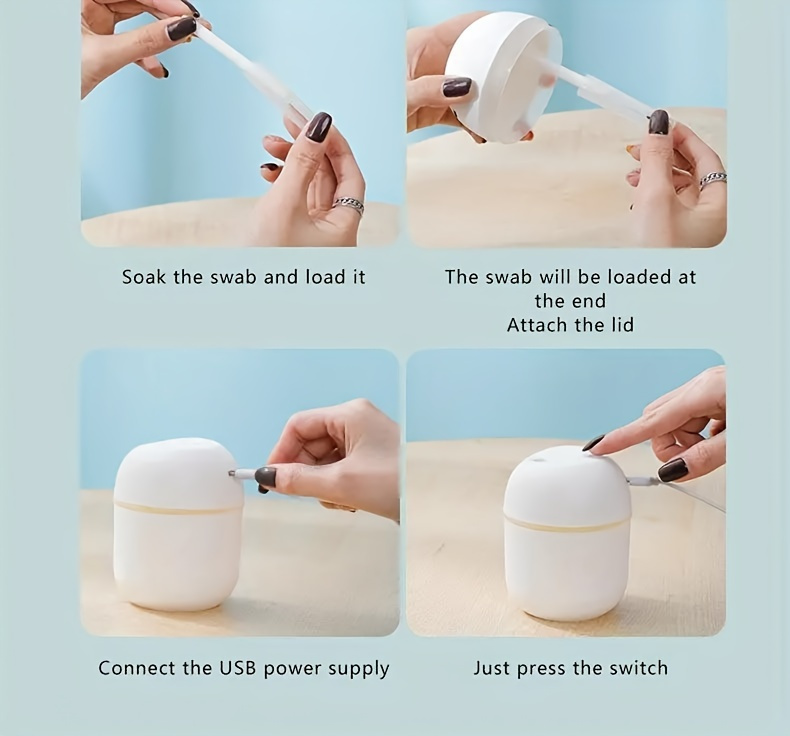 1pc Silent Humidifier with Night Light - No Fog, Compact Design for Baby'S Breathing, Moisturizing & Caring, Perfect for Bedrooms & Offices, Ideal Spring Festival Gift, Portable Humidifier, Office Humidity Solution, Modern Humidifier, Smooth Surface Humidifier