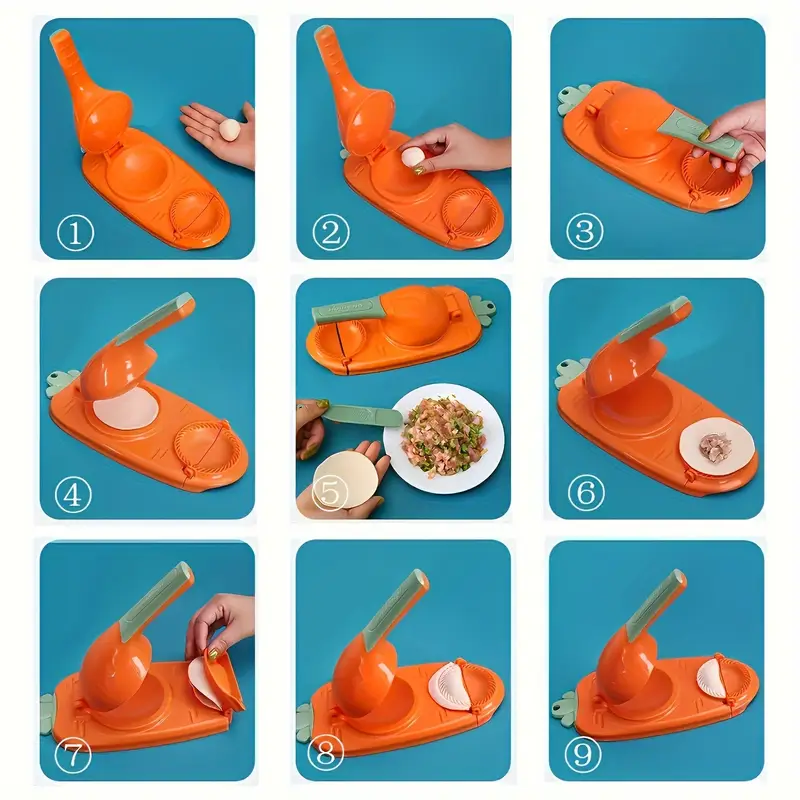 multi purpose dumpling press mold set 2 in 1 kitchen gadget for empanadas calzones and gyoza food safe polypropylene dumpling skin maker and dough press versatile cooking accessory for home and restaurant details 3