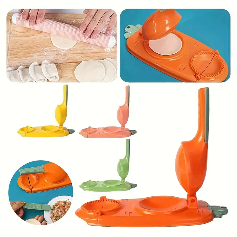 multi purpose dumpling press mold set 2 in 1 kitchen gadget for empanadas calzones and gyoza food safe polypropylene dumpling skin maker and dough press versatile cooking accessory for home and restaurant details 7