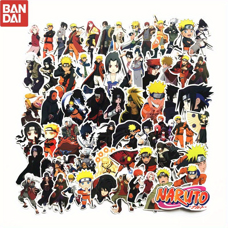 

anime Decals" Bandai 63-piece & Friends Waterproof Sticker Piece - Perfect For Luggage, Notebooks & Travel Cases