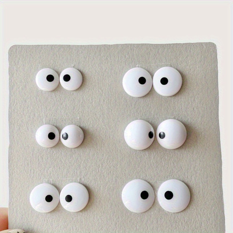 

50pcs Plastic Safety Eyes For Doll Making - Black Flat Back Craft Eyes With Eyebrows For Diy Plush Toys, Amigurumi, Stuffed Animals - Accessory For Crafters Age 14+