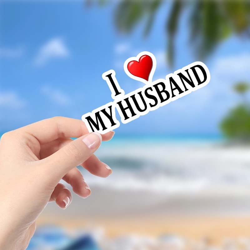 

I Love My Husband" Tactical Vinyl Sticker - Matte , Laptops, Windows, & More