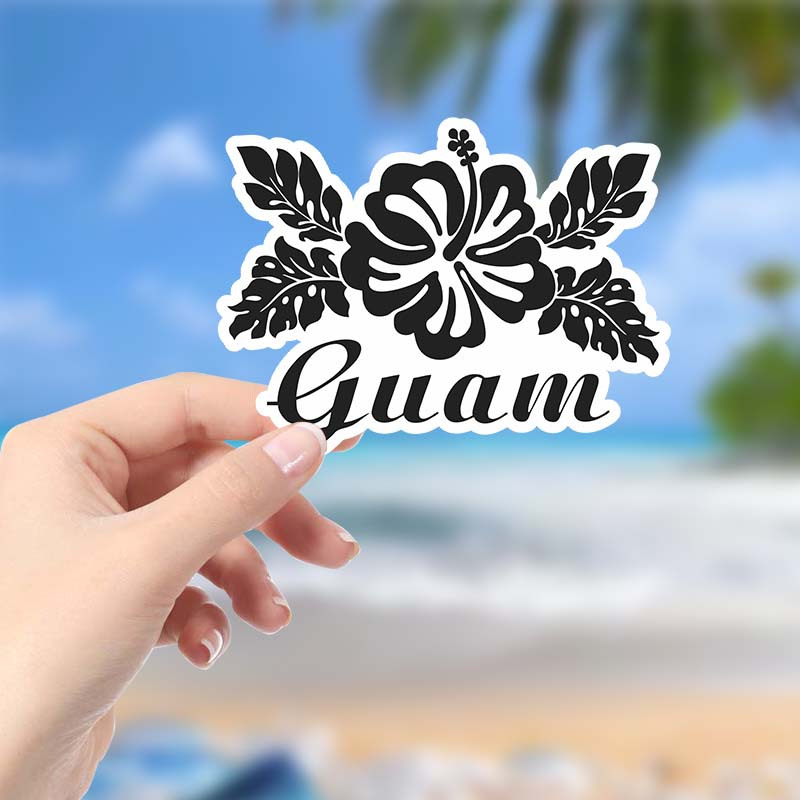 

Guam Hibiscus Flower Decal - Vinyl Self-adhesive Sticker For Laptops, Car Bumpers, Windows, Suitcases, Toolboxes, Water Bottles - Matte Finish, Plastic/glass/metal/ceramic Compatible, Irregular Shape