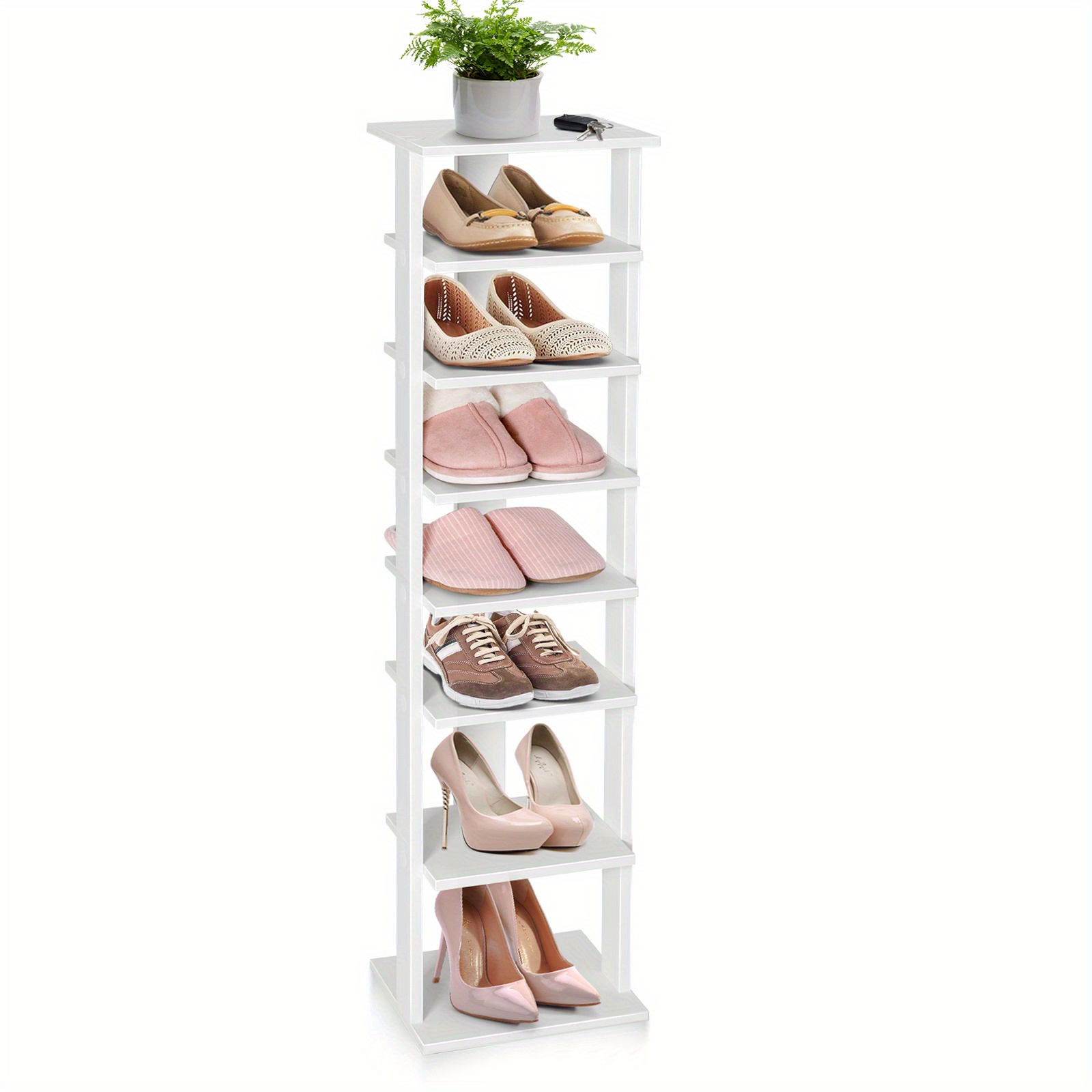 27.5 X 26.5 X 110cm (l X W X H), 7-tier Shoe Rack Practical Free Standing Shelves Storage Shelves Style