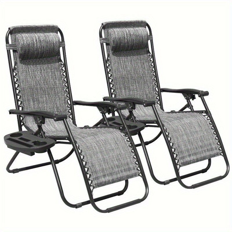 

0 Set Of 2 Outdoor Folding Patio Lounge Chairs For Outside