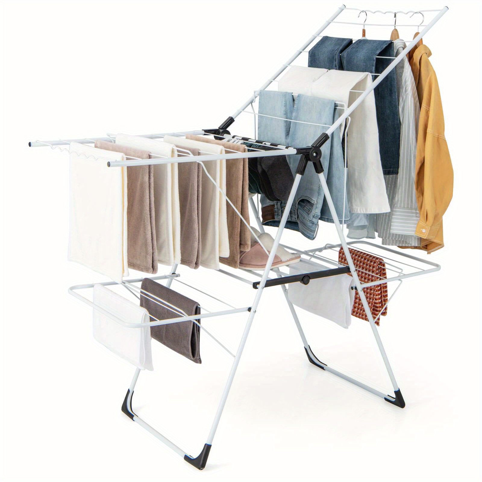 

Folding Clothes Drying Rack 2-tier Metal Laundry Drying Rack Laundry Drying Rack