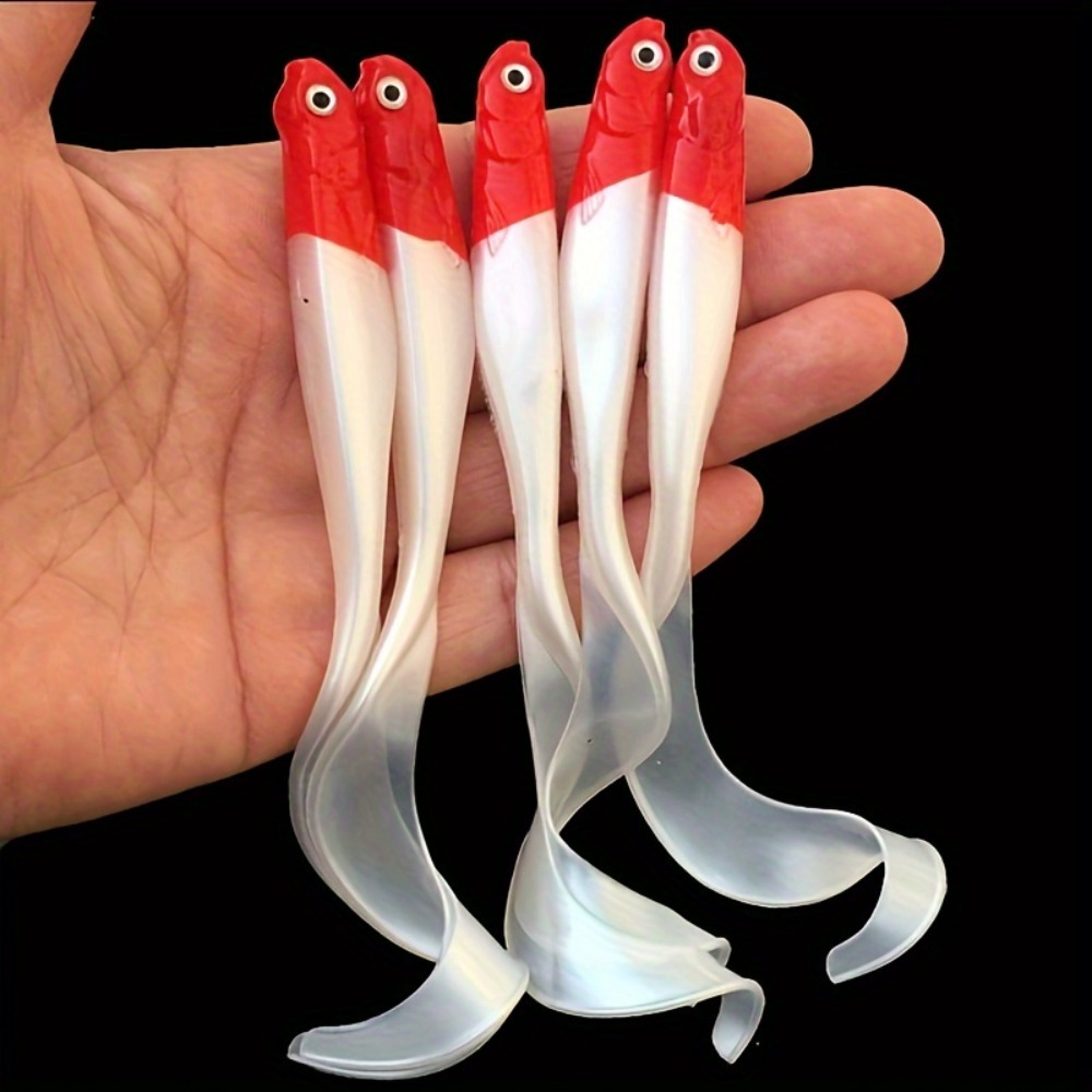 

Ultra-realistic Design Pvc Fishing Lures - 5pcs Pvc Soft Set With Tail - And For All - Great Value For