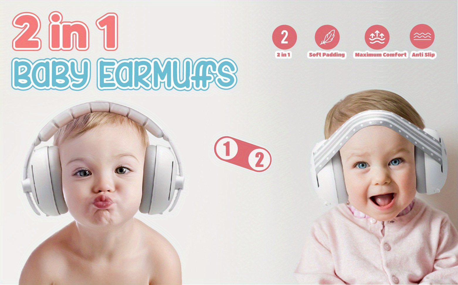 2in 1 baby earmuffs noise cancelling   earmuffs baby ear protection suitable for infant and toddlers new born essentials details 0