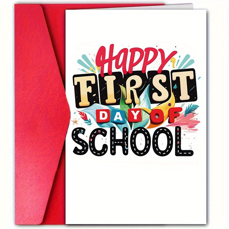 First Day School Card School Starting Gift Suitable Go Back - Temu