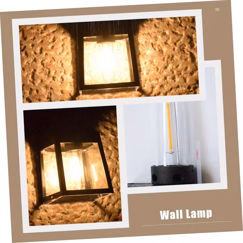 2pcs solar wall light plaster wall light wall installation solar lamp decoration solar wall light sensor lamp automatically your yard porch garden road garage Product details 6