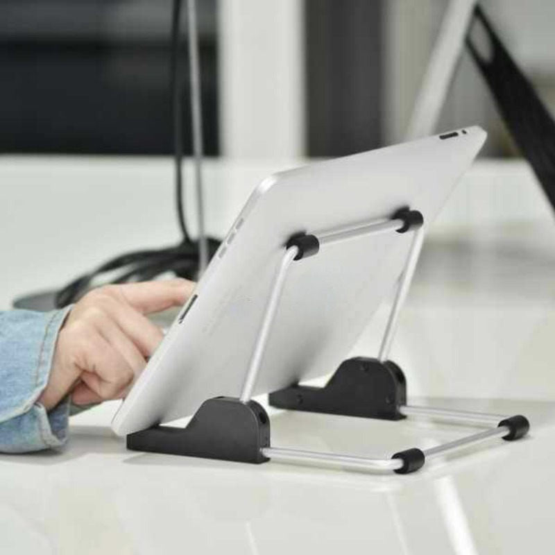 

Adjustable Aluminum Alloy Computer Stand, Collapsible Bracket With , Fit For Ipad And Other Tablet Pcs - Black