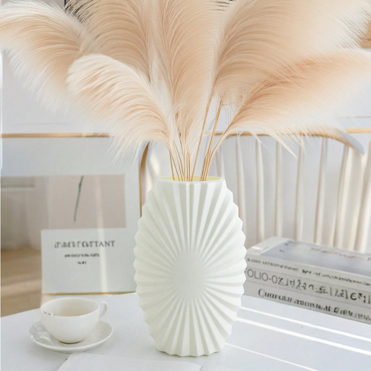 

Modern Unbreakable Plastic Vase - Creative Cylinder Design For Home Decor, Weddings & Parties