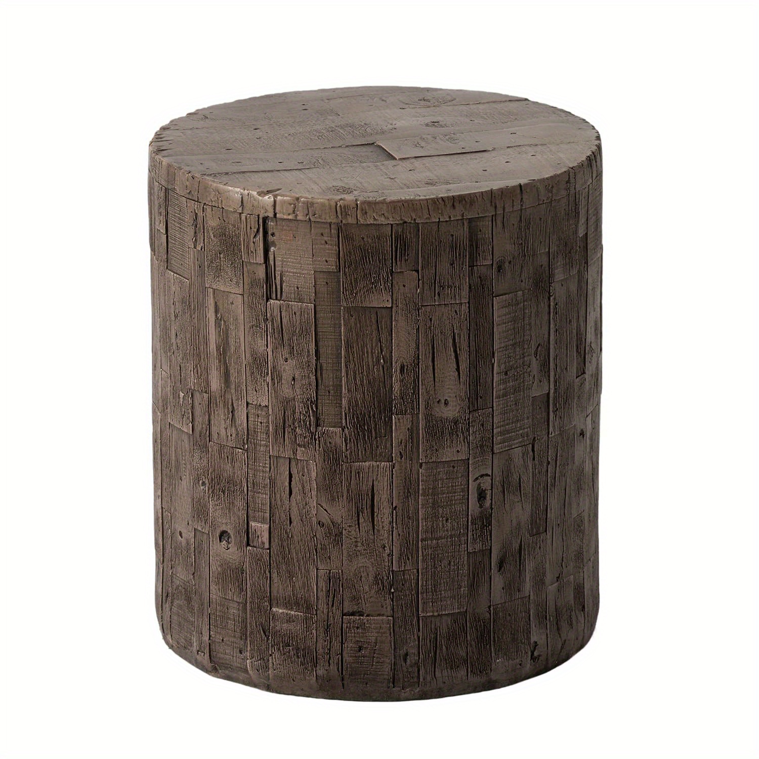 

Outdoor Side Table, Stump Log Concrete Side Table Coffee Table Small Side Table, Stool Prop Plant Stand Holder For Garden Household Living Room Brown Lvory