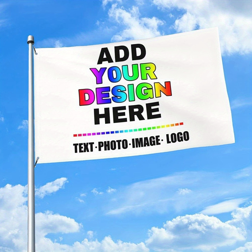 

Personalized Custom Flag - Design Your Own Text, Logo, Or Photo | Durable Polyester Outdoor Decor