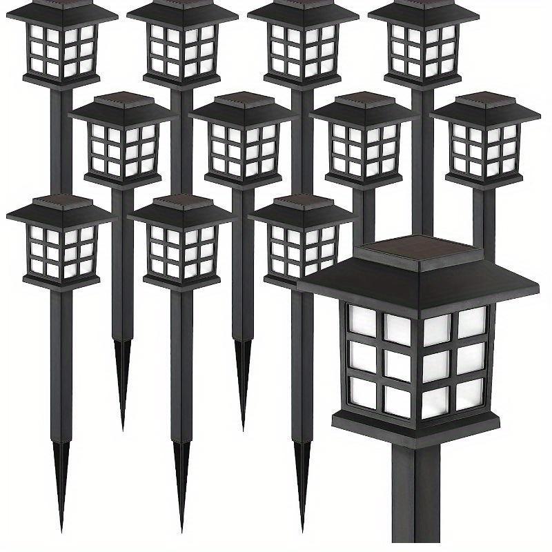 

12 Pack Solar Tiny House Roadside Led Street Light -, Warm White, Polypropylene Material, Lithium Battery, , Great For, Patio And Landscape Lighting