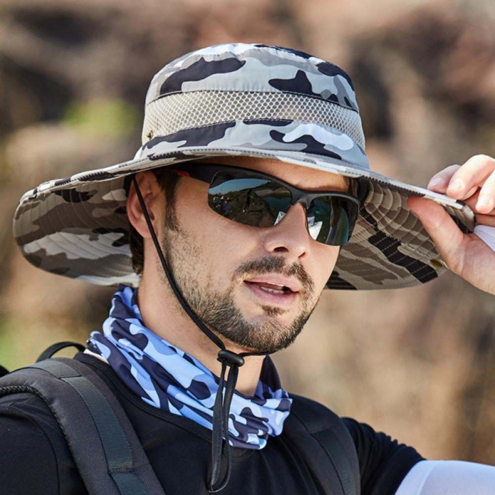 

Breathable Wide Boonie Hat, Outdoor Waterproof Upf 50+ Sun Protection Mesh Sun Hat For Travel Fishing