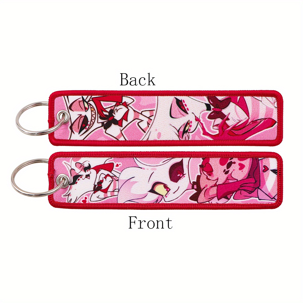 Embroidered Polyester Fiber Keychain Lanyard, Dual-Sided Design Key Tag for Motorcycles, Cars, and Backpacks, Ideal Gift for Friends - 1pc