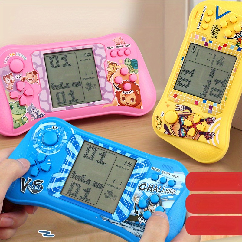 

Handheld Brick Game Console For Kids, Retro Puzzle Gaming Device With Large Backlit Screen, Classic Building , Educational Electronic Toy For Ages 3-6