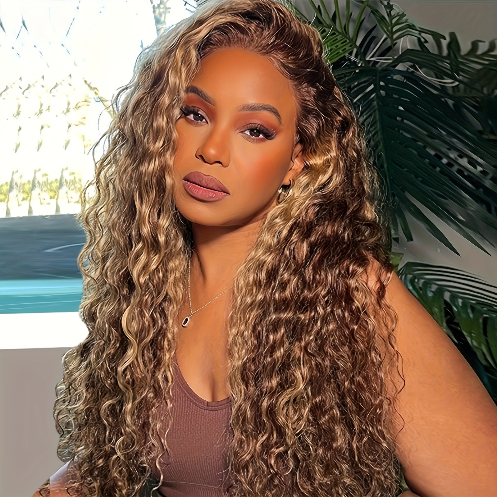 

Honey Blonde 250% Density Wig Human Hair Glueless Human Hair Wig Pre Plucked 4/27 Highlight Deep Wave Wig With Thinner 13x4 Hd Frontal Wig Ombre Brown Wig No Glue 250% Density