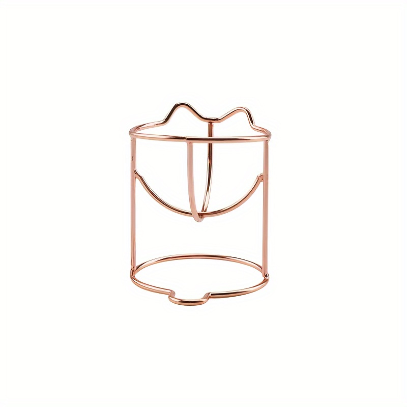 Sponge Holder With Cute Cat Ear Design, Desktop Storage Rack For Vanity Makeup Accessories
