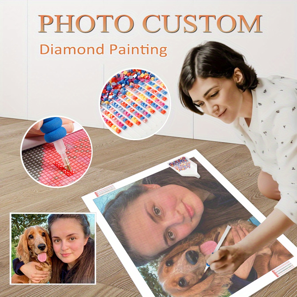 

Custom 5d Diy Diamond Painting Kit - Personalize With Your Photo, Choose Square Or Round Rhinestones, Acrylic Mosaic Art For Home Decor & Unique Gifts